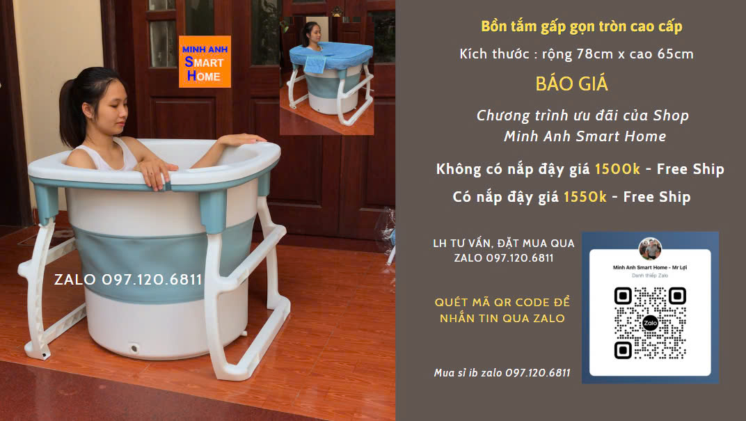 Báo giá bồn tắm gấp gọn tròn